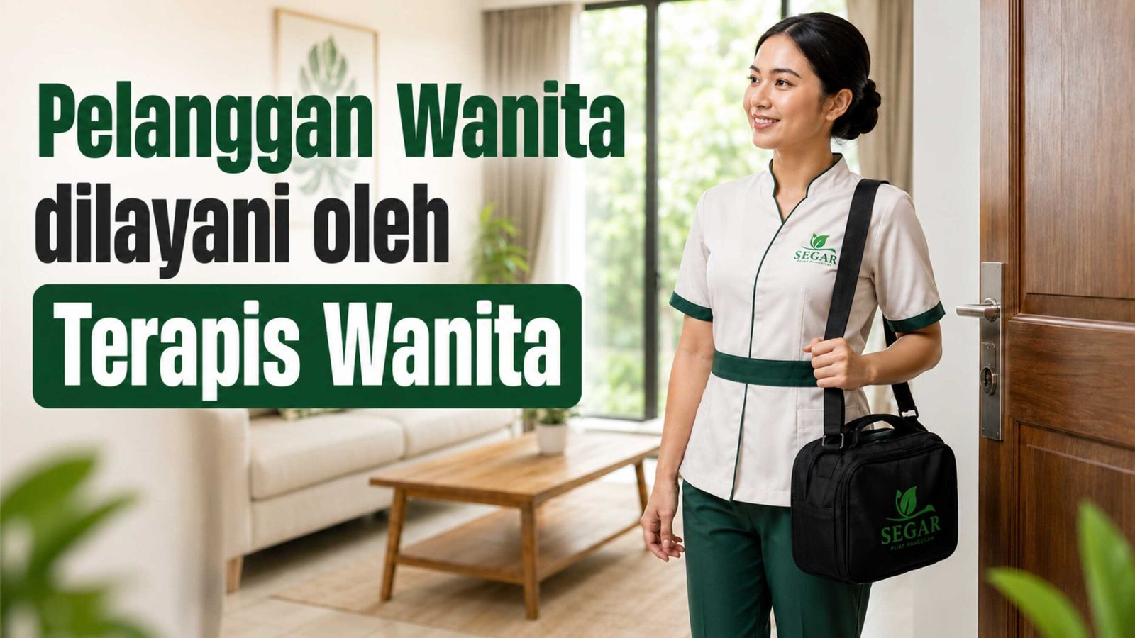 Terapis wanita SEGAR melayani pelanggan wanita di Menganti Gresik